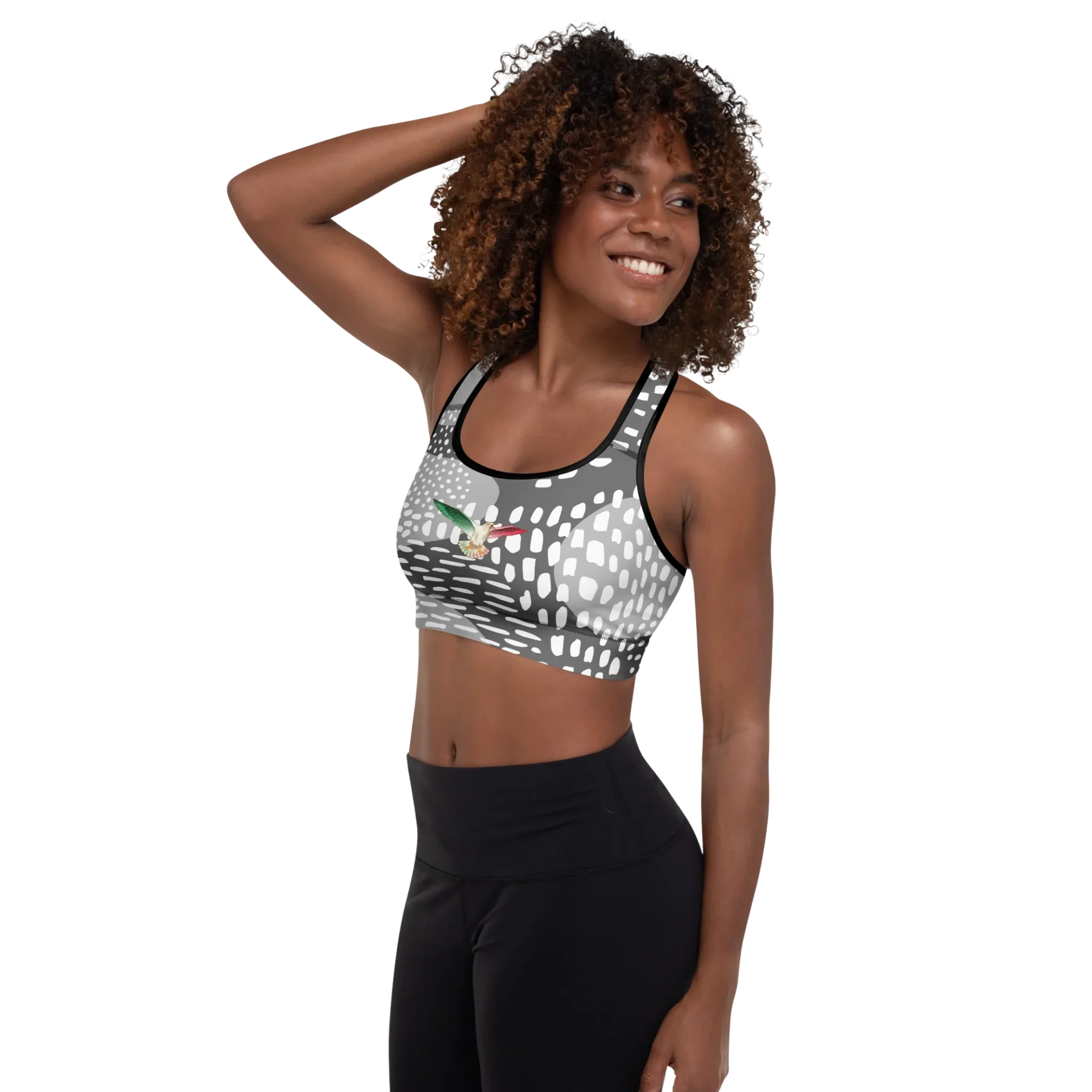 Designed Padded Sports Bra - Image 3