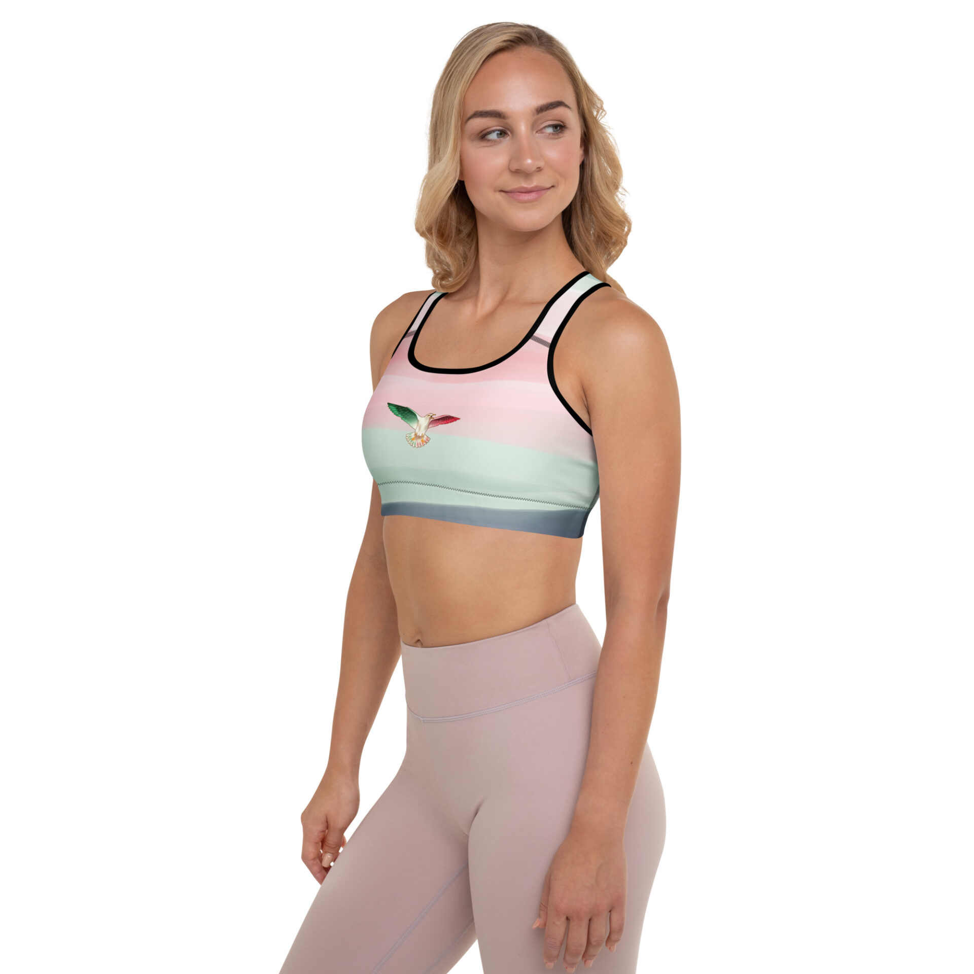 Designed Padded Sports Bra - Image 2