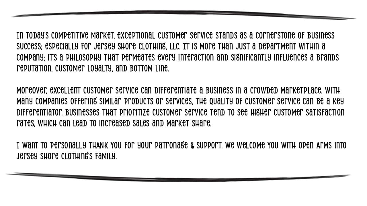Customer Service Intro