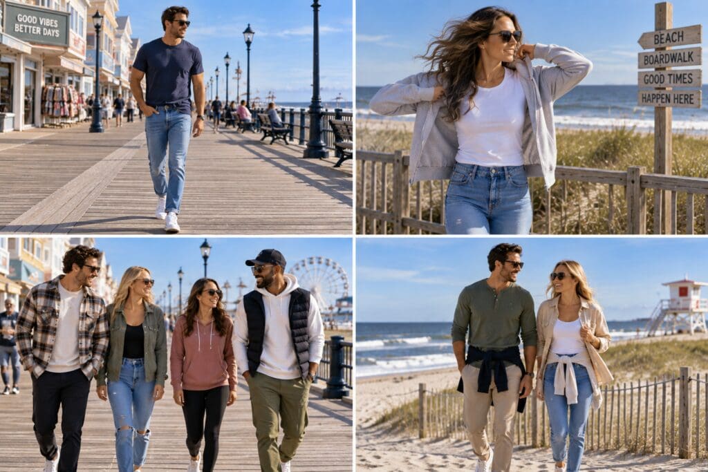 Jersey Shore fall outfits and layers