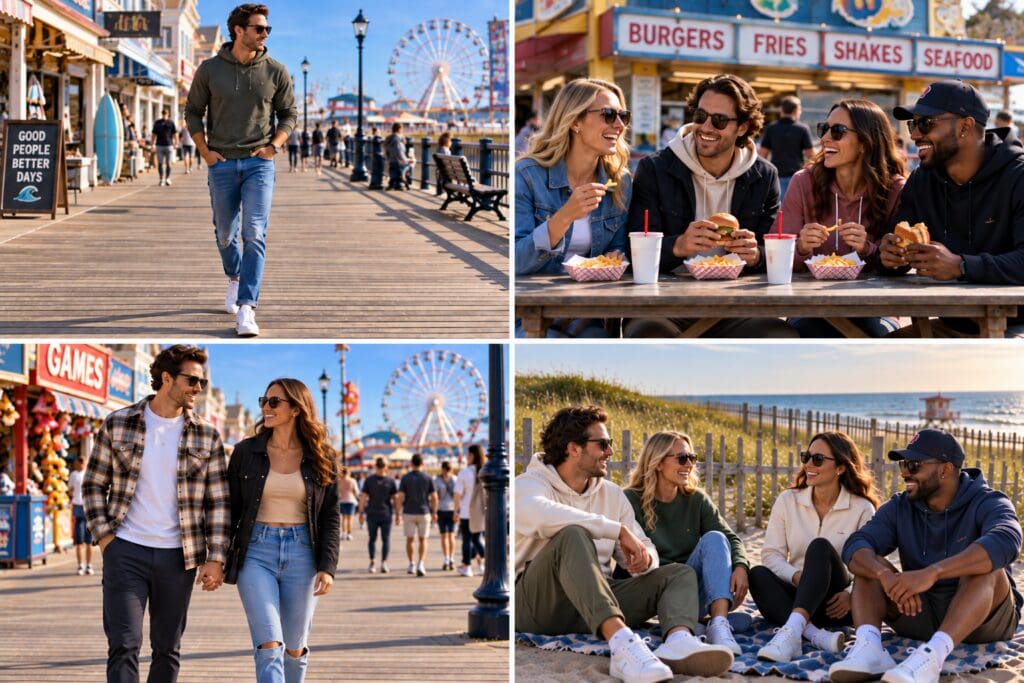 Jersey Shore boardwalk fall fashion